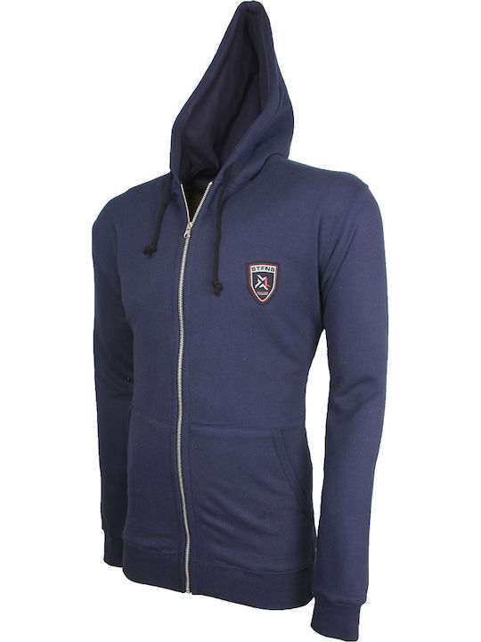 Men's Sweatshirt with Blue Hood