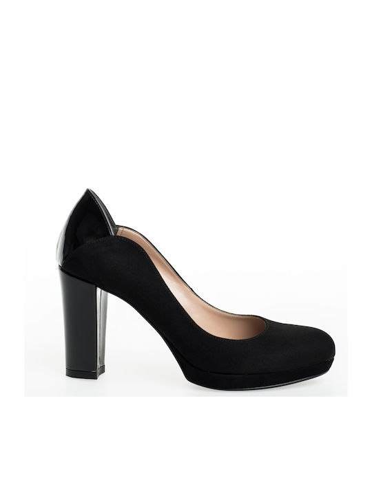 Ellen Suede Black High Heels