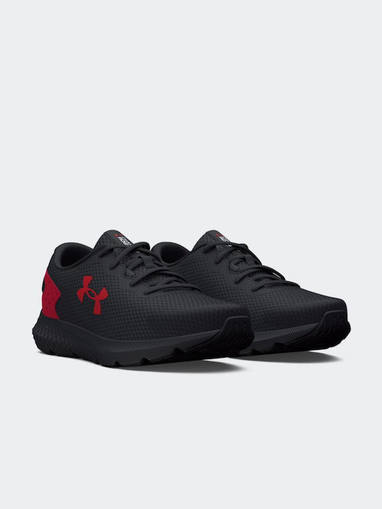 Under Armour Charged Rogue 3 Ανδρικά Αθλητικά Παπούτσια Running Μαύρα