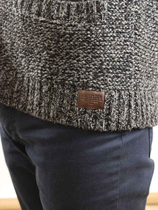 Hollister Men's Knitted Cardigan Gray