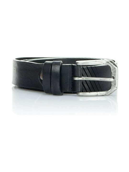 Venturi Men's Leather Belt Black