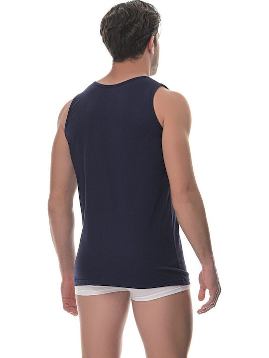 Tricou de corp pentru bărbați Fără mâneci Albastru