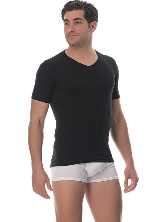 Men's Undershirt Short-sleeved Black