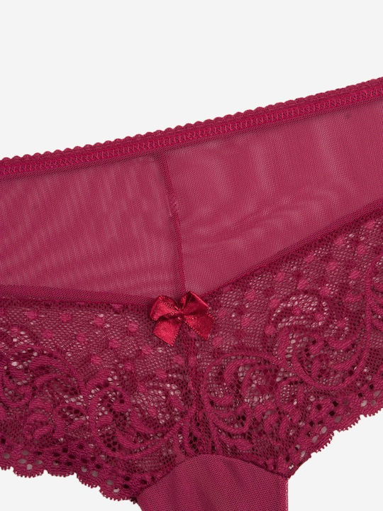 CottonHill Cotton Women's Brazil with Lace Bordeaux