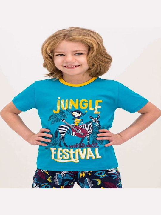 Roly Poly Kids' Pajamas Summer Petrol.