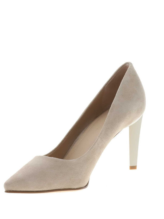 Suede Γόβες Μπεζ