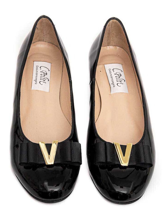 Anatomic Leather Black Low Heels