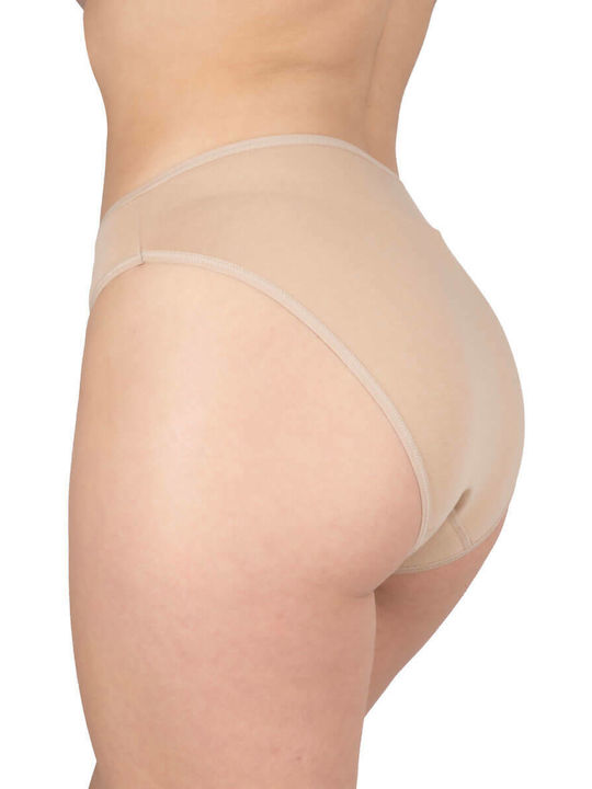 Βαμβακερά Дамско Слип Мултипак Beige Dark