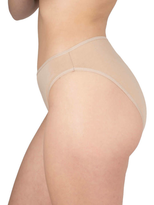 Βαμβακερά Дамско Слип Мултипак Beige Dark
