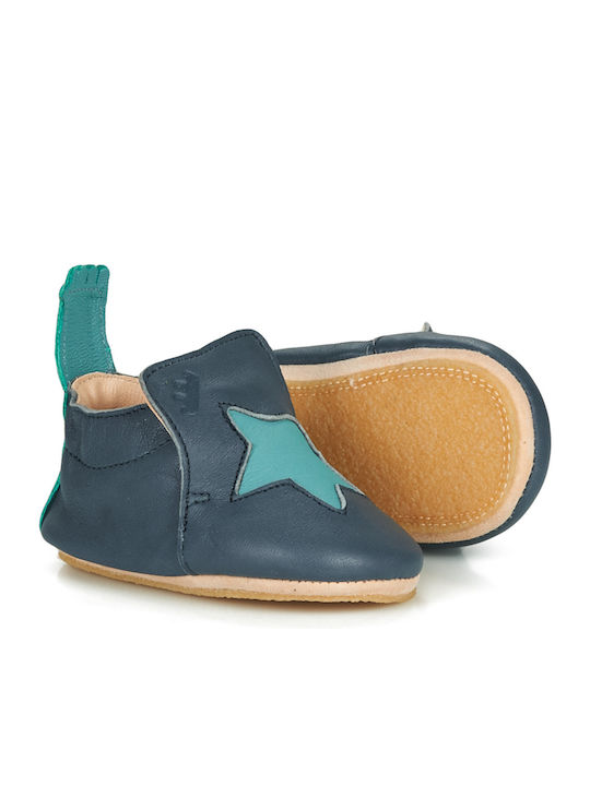 Kinderhausschuhe Stiefel Blau