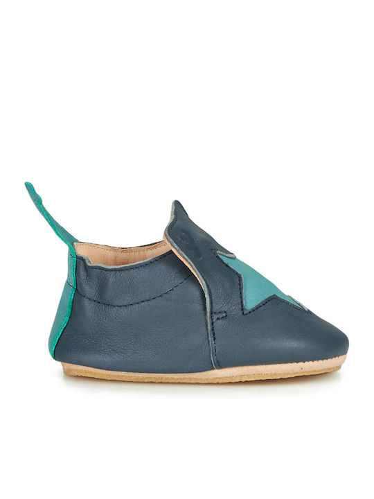 Kinderhausschuhe Stiefel Blau