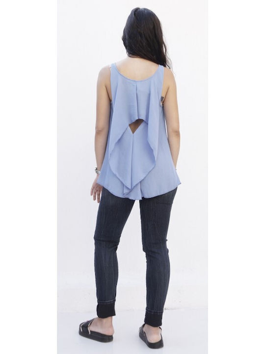 Innocent Women's Blouse Sleeveless Light Blue