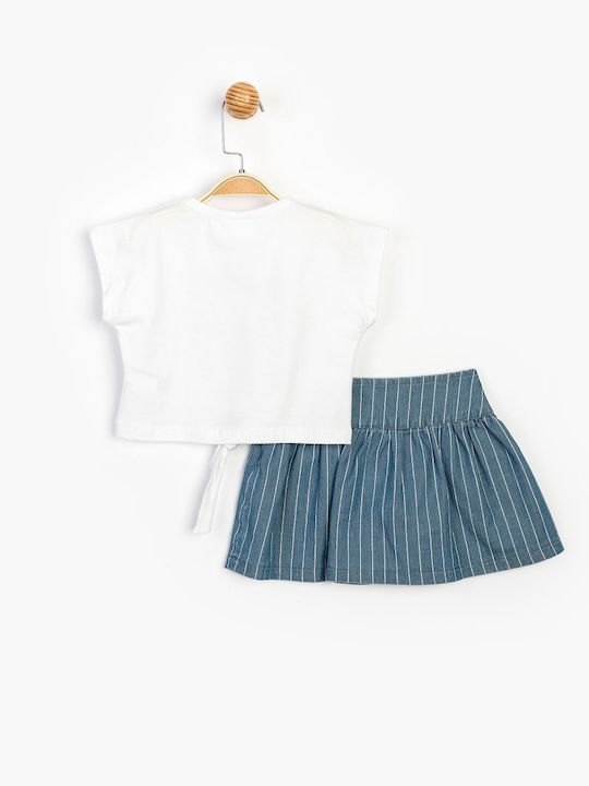 Closet22 Kids Set with Skirt Summer 2pcs White