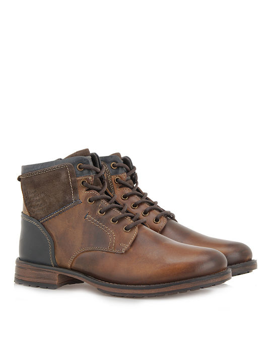 JK London Men's Leather Boots Tabac Brown