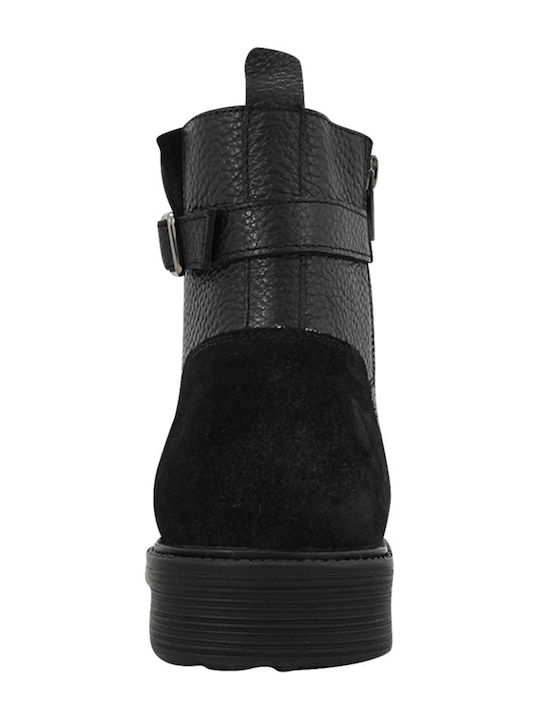 Leather Men's Combat Boots Black AH7982 4287 D