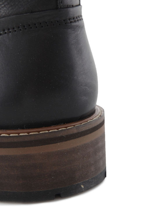 Leder Schwarz Herrenstiefel mit Reißverschluss