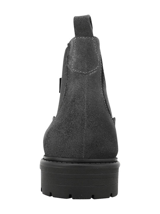 Suede Chelsea-Stiefel Herrenstiefel Grau