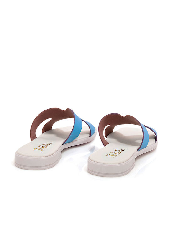 Bozikis Synthetic Leather Women's Sandals Light Blue