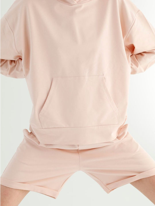 Siyah Inci Winter Women's Pyjama Set Cotton Baby Pink