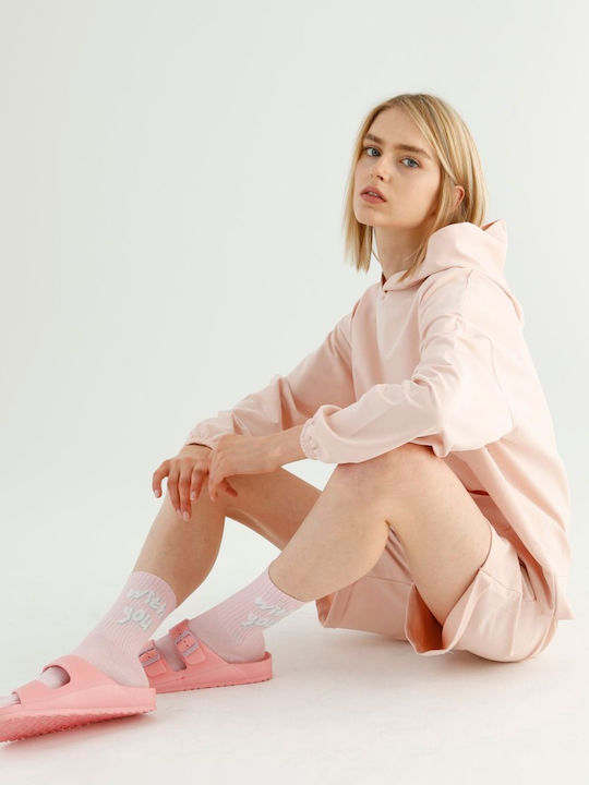 Siyah Inci Winter Women's Pyjama Set Baby Pink