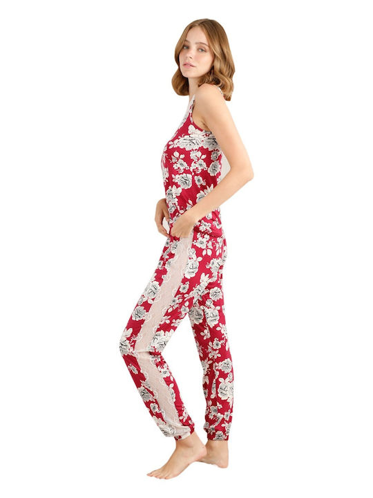 Sevim Winter Women's Pyjama Set Burgundy