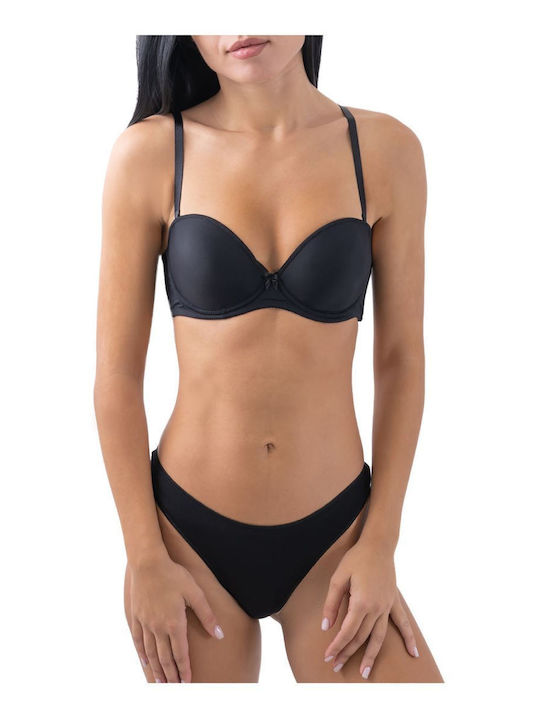 Noelia Μαύρο Strapless Σουτιέν