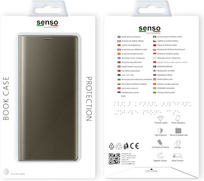 Senso Clear View Plastic Book Gold (Galaxy A40)