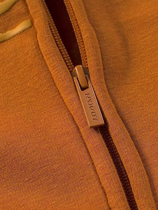 Kinderstrickjacke Pelz mit Kapuze orange