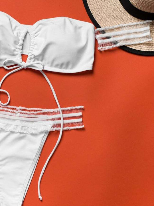 Set Bikini Τριγωνάκι με Αφαιρούμενη Ενίσχυση ΑΣΠΡΟ