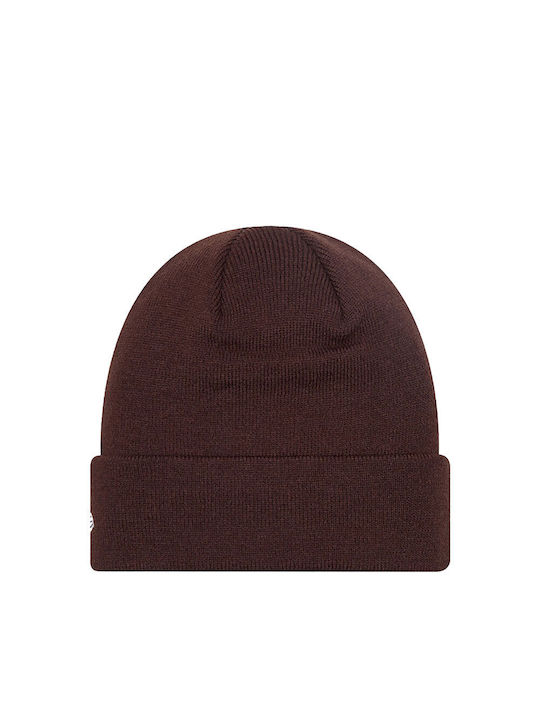 New Era League Essential Knitted Beanie Cap Brown