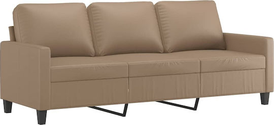 vidaXL Three-Seater Artificial Leather Couch Brown 198x77x80 cm