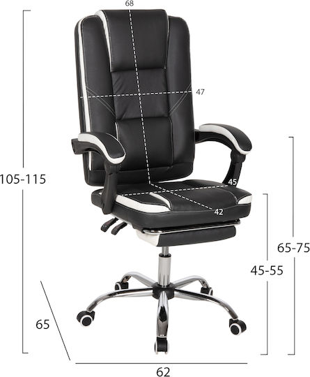 HomeMarkt SEENA Bürostuhl Schwarz / Weiß