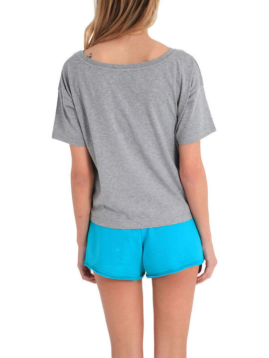 Γυναικείο T-shirt Πουά Γκρι μελανζέ.