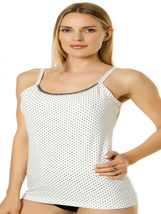 Sexen with Spaghetti Strap Άσπρο Tricou pentru femei