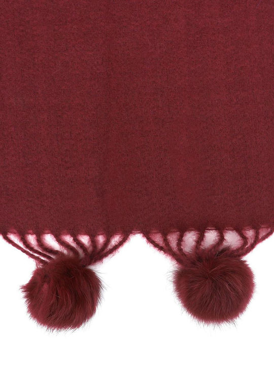 Doca Women's Wool Scarf Burgundy