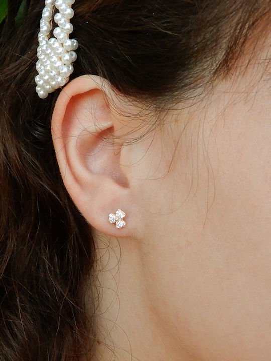 Art d or Earrings made of Gold 14K with Stones