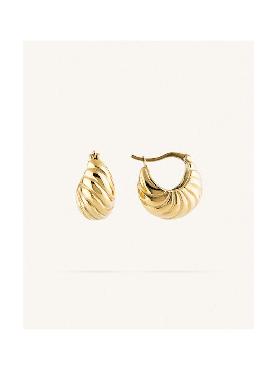 StanStefan Earrings Hoops made of Steel Gold Plated