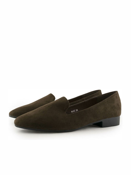 Love4shoes Damen Mokassins in Braun Farbe