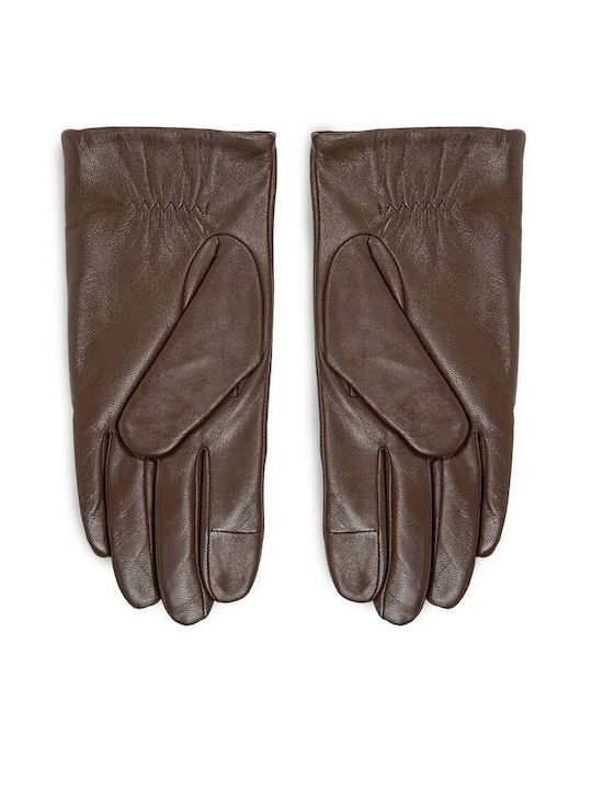Tommy Hilfiger Men's Leather Gloves Brown