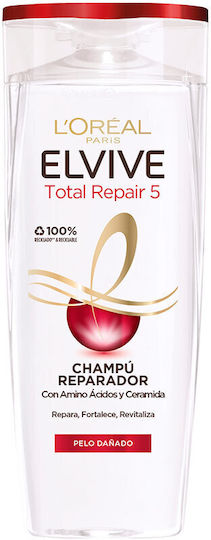 L'Oreal Paris Elvive Total Repair 5 Sampon de Păr Reconstrucție/Hrană pentru Păr Deteriorat 370ml