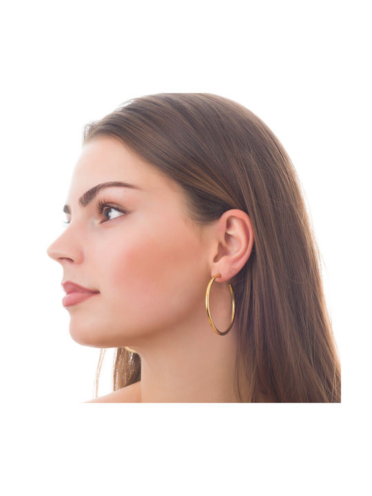 Verorama Earrings Hoops made of Silver Gold Plated