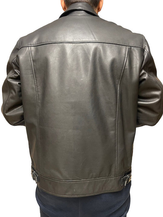 Leather Winter Jacket Black
