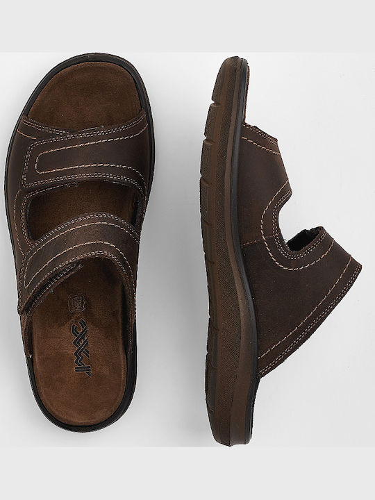 Leder Herrensandalen in Braun Farbe