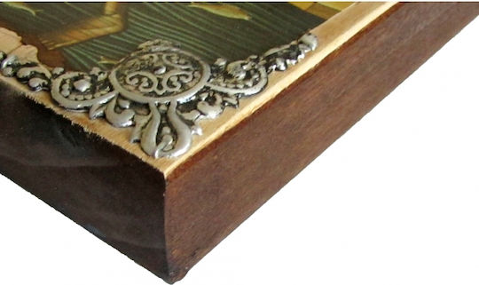IconsGR Εικόνα Άγιος Χριστόφορος Ξύλινη 16x21εκ.