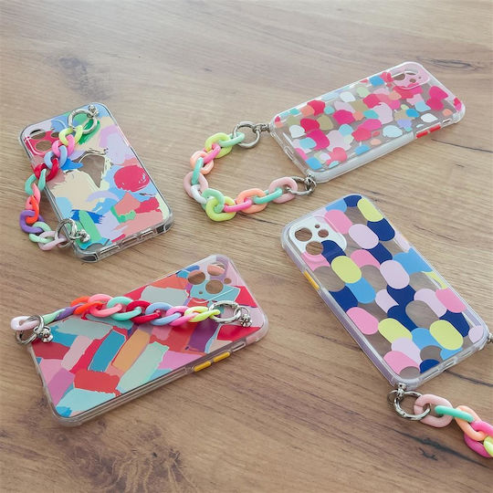 Hurtel Color Chain Flexible Back Cover Plastic / Silicone Multicolour (iPhone 13 mini)