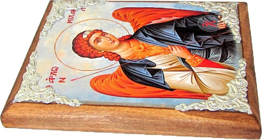 IconsGR Εικόνα Архангел Михаил Дърво 15x11см.