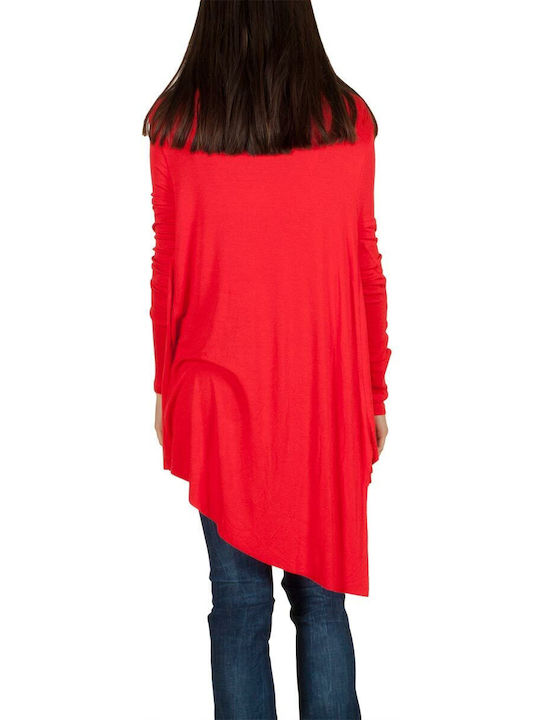 Women's Blouse Long Sleeve Turtleneck Red