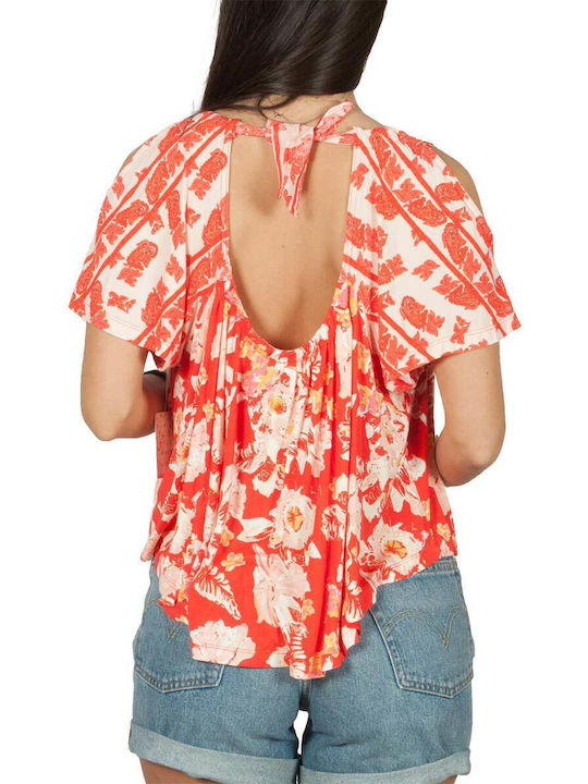 Bluza Damă Mâneci Scurte Floral
