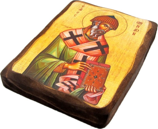IconsGR Εικόνα Heiliger Spyridon Hölzernes