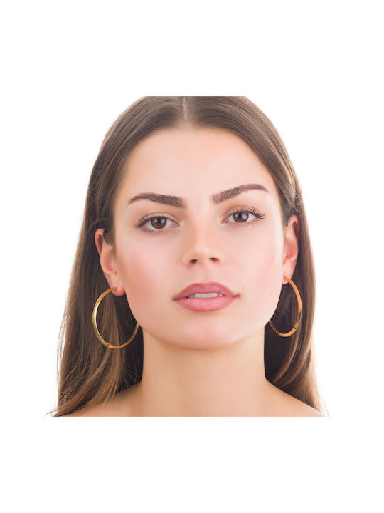 Verorama Earrings Hoops made of Silver Gold Plated